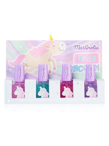 Martinelia Little Unicorn Nail Polish Set комплект лак за нокти Pink, Blue, Purple, Fuchsia (за деца )