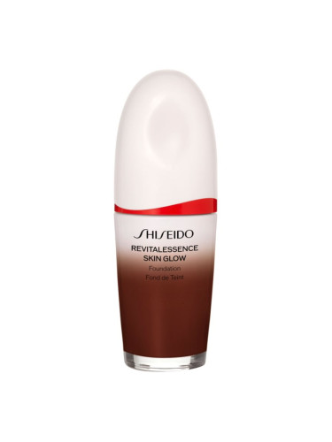 Shiseido Revitalessence Skin Glow Foundation лек фон дьо тен с озаряващ ефект SPF 30 цвят Mahogany 30 мл.