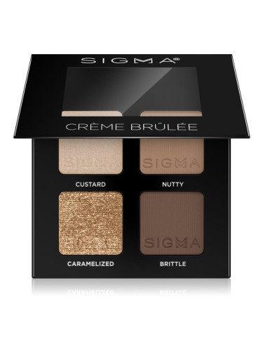 Sigma Beauty Quad палитра сенки за очи цвят Crème Brûlée 4 гр.