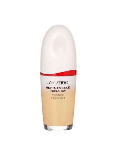 Shiseido Revitalessence Skin Glow Foundation лек фон дьо тен с озаряващ ефект SPF 30 цвят Linen 30 мл.