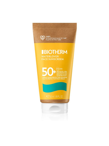 Biotherm Waterlover Face Sunscreen защитен крем за лице против стареене за нетолерантна кожа SPF 50+ 50 мл.