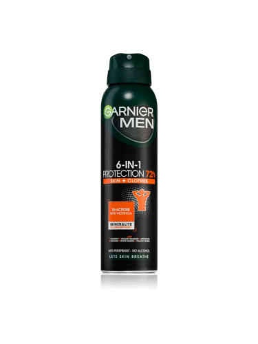 Garnier Men 6-in-1 Protection антиперспирант-спрей за мъже 150 мл.
