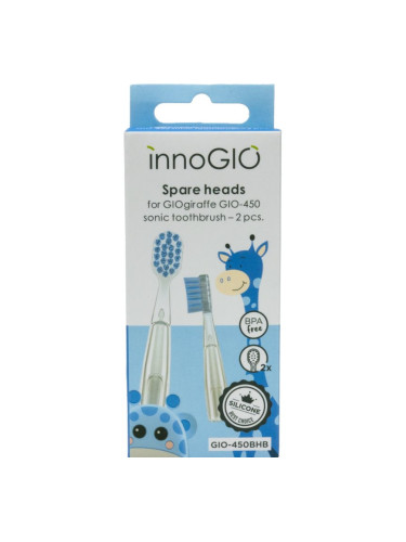 innoGIO GIOGiraffe Spare Heads for Sonic Toothbrush резервни накрайници за сонична четка за зъби с батерии за деца GIOGiraffe Sonic Toothbrush Blue 2