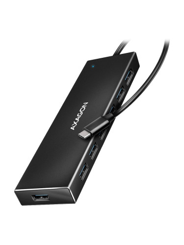 Axagon Seven-port USB 3.2 Gen 1 hub with charging support. Connector f