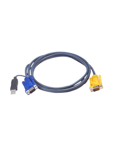 KVM кабел ATEN, PC HDB & USB към 3in1 SPHD(Keyboard/Mouse/Video), Вгра