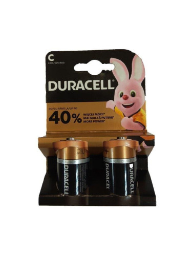 Алкална батерия DURACELL C LR-14 /2 бр. в опаковка/ 1.5V