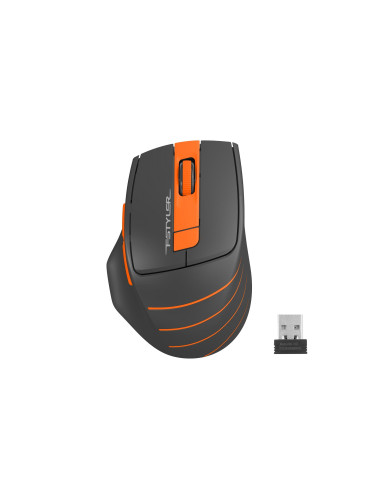 Оптична мишка A4tech FG30S Fstyler, безжична безшумна, Оранжев
