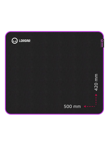Lorgar Main 315, Gaming mouse pad, High-speed surface, Purple anti-sli