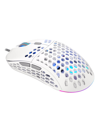 Endorfy LIX Plus Onyx White Gaming Mouse, PIXART PAW3370 Optical Gamin