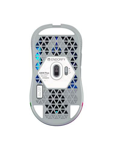 Endorfy GEM Plus Wireless Onyx White Gaming Mouse, PIXART PAW3395 Opti