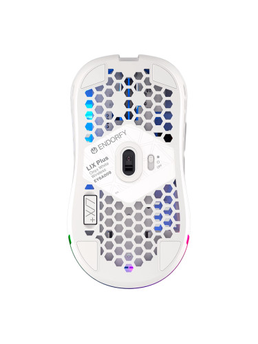 Endorfy LIX Plus Onyx White Wireless Gaming Mouse, PIXART PAW3370 Opti