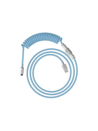 Кабел за клавиатура HyperX Coiled Cable USB-C Light Blue-White
