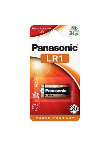 Алкална батерия PANASONIC LR1 /1 бр. в опаковка/ 1.5V
