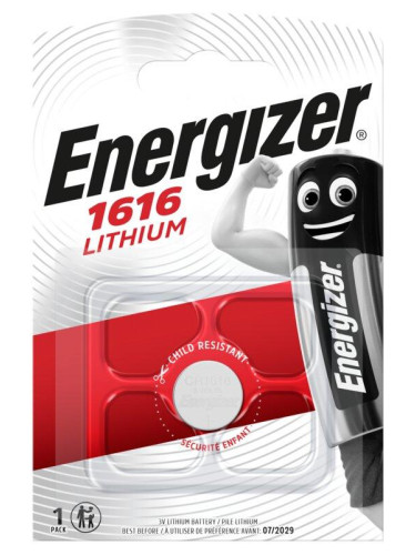Бутонна литиева батерия ENERGIZER CR1616, 3V 1PK