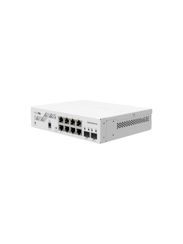 Суич MikroTik CSS610-8G-2S+IN, 8 x Gigabit Ethernet ports, 2 x SFP, Po