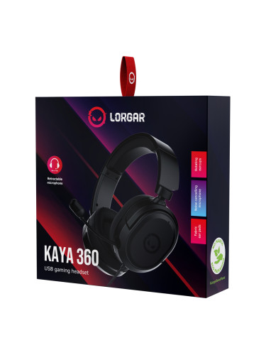 LORGAR Kaya 360, USB Gaming headset with microphone, CM108B, Plug&Play