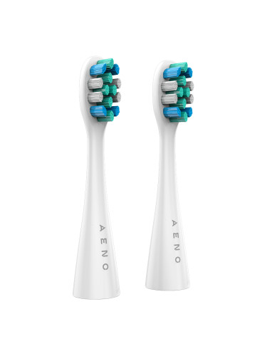 AENO Replacement toothbrush heads, White, Dupont bristles, 2pcs in set
