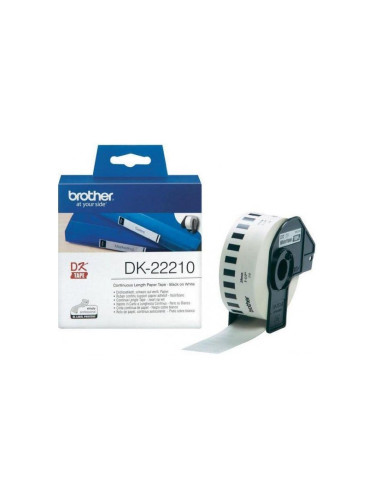 Консуматив Brother DK-22210 Roll White Continuous Length Paper Tape 29