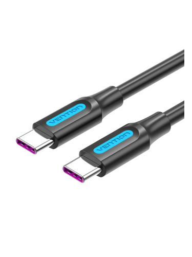Vention Кабел USB 2.0 Type-C to Type-C - 2M Black 5A Fast Charge - COT