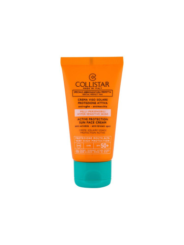 Collistar Special Perfect Tan Active Protection Sun Face SPF50+ Слънцезащитен продукт за лице за жени 50 ml