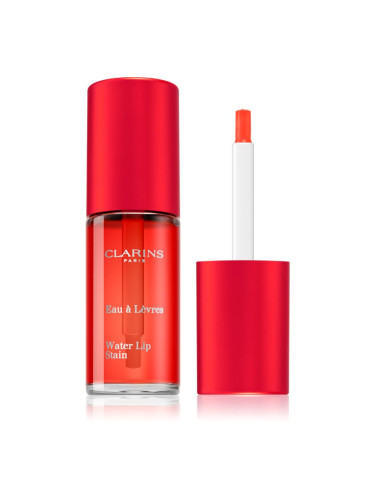 Clarins Water Lip Stain гланц за устни с матиращ ефект с хидратиращ ефект цвят 02 Orange Water 7 мл.
