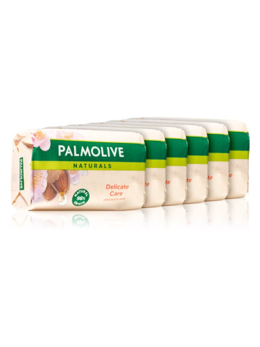 Palmolive Naturals Almond естествен твърд сапун с екстрат от бадеми 6x90 гр.