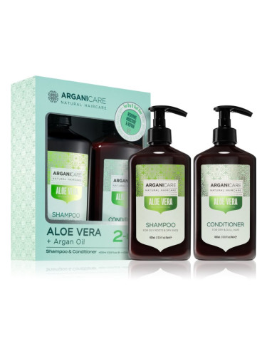 Arganicare Aloe vera Duo Box подаръчен комплект (с хидратиращ ефект)