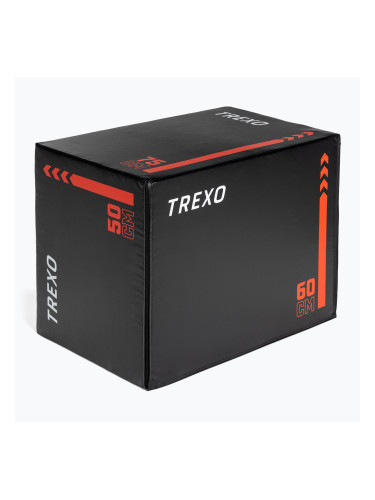 TREXO плиометрична кутия TRX-PB30 30 кг черна