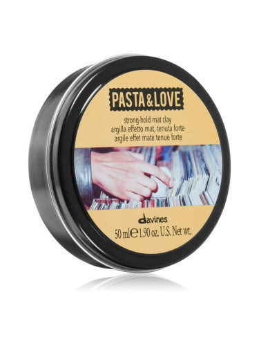 Davines Pasta & Love Strong-Hold Mat Clay стилизиращ клей за коса матов 50 мл.