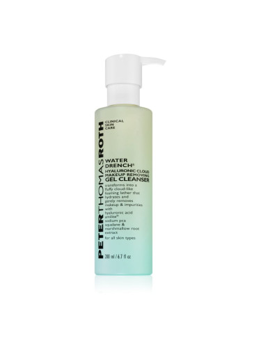 Peter Thomas Roth Water Drench Hyaluronic Cloud Gel Cleanser почистващ и премахващ грима гел 200 мл.