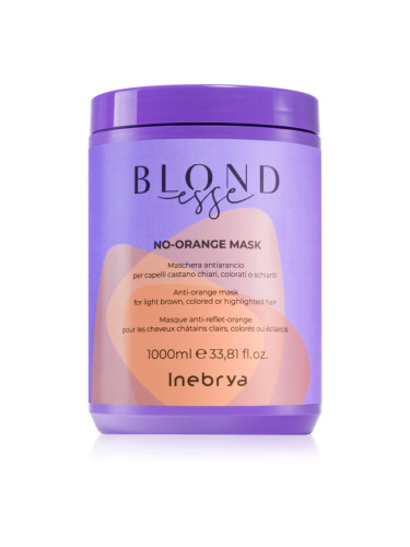 Inebrya BLONDesse No-Orange Mask маска за коса неутрализиращ кафеникавите оттенъци 1000 мл.
