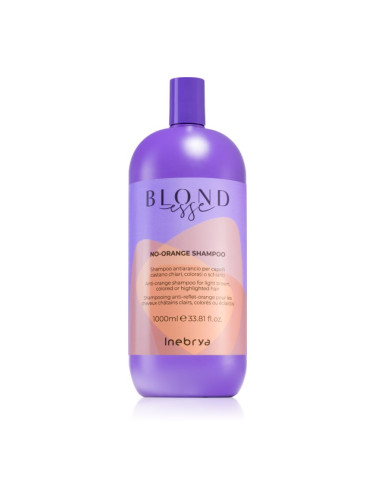 Inebrya BLONDesse No-Orange Shampoo подхранващ шампоан неутрализиращ кафеникавите оттенъци 1000 мл.