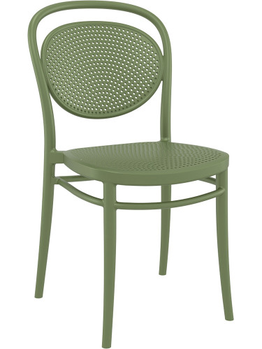 Пластмасов градински стол  45/52/85см-полипропилен с фибро стъкло, маслен зелен