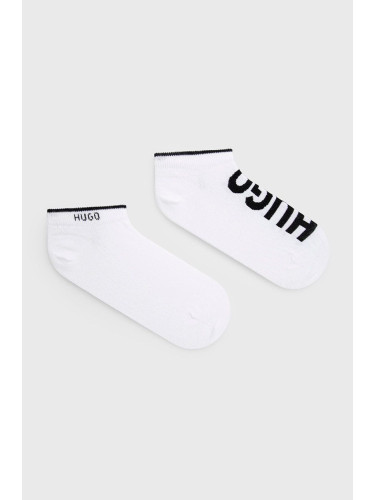 Чорапи HUGO дамски в бяло 50469274