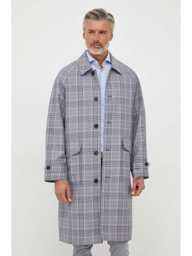 Палто с вълна Tommy Hilfiger в тъмносиньо преходен модел