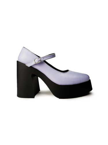 Обувки с дебел ток Altercore Darkenda в лилаво с висок ток