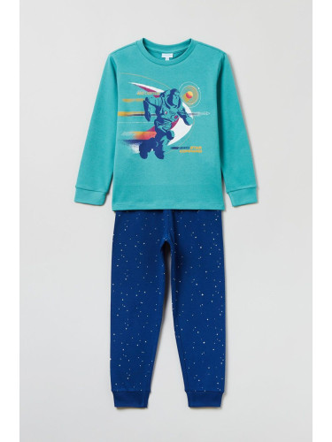 Детска памучна пижама OVS с десен
