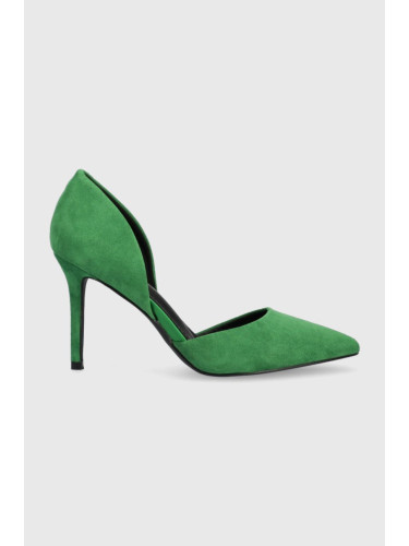 Обувки с висок ток Answear Lab в зелено