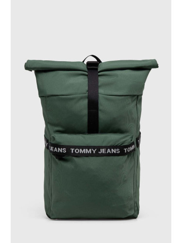 Раница Tommy Jeans в зелено голям размер с принт