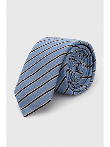 Копринена вратовръзка HUGO в синьо