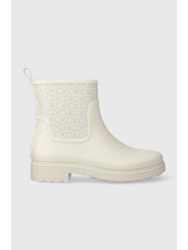 Гумени ботуши Calvin Klein ESS RAINBOOT-EPI MONO MIX в бежово HW0HW01695