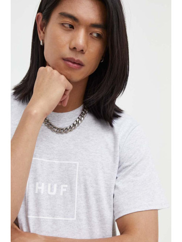 Памучна тениска HUF в бяло с принт