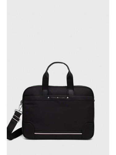 Чанта за лаптоп Tommy Hilfiger в черно