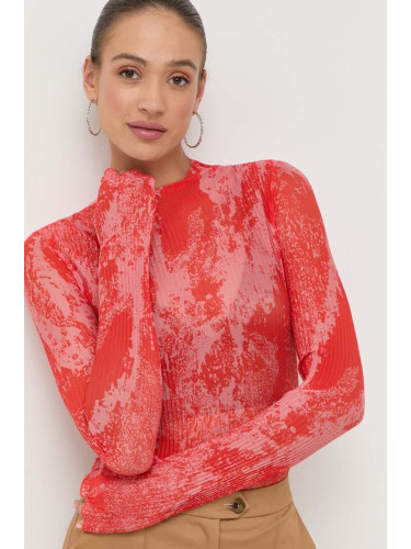 Блуза с дълги ръкави BOSS в червено 50495777