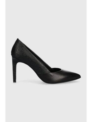 Обувки с висок ток Calvin Klein ESS STILETTO PUMP 90 - EPI MN MX в черно HW0HW01737