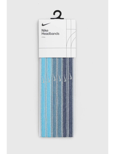Ленти за глава Nike (6 броя) в синьо