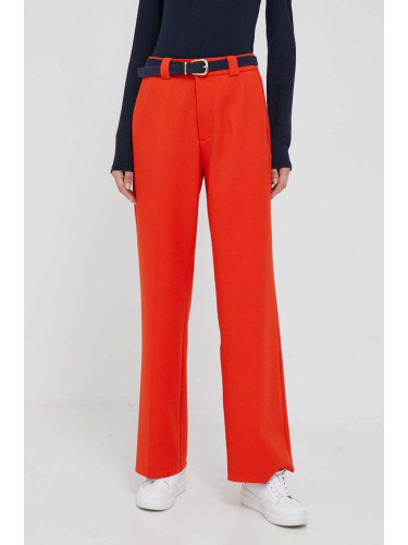Панталон Rich & Royal в оранжево със стандартна кройка, с висока талия