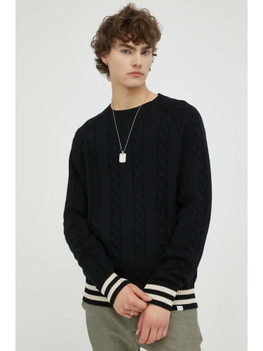 Памучен пуловер Les Deux в черно