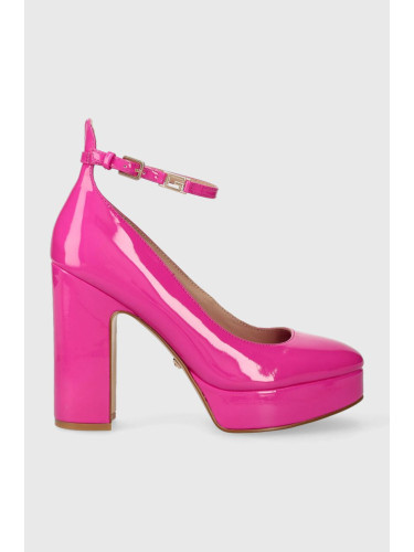 Обувки с дебел ток Guess TEMIS в розово с висок ток FL7TMS PAF08