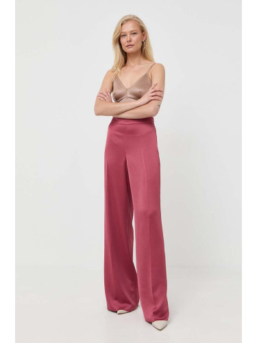 Панталон MAX&Co. в розово със стандартна кройка, с висока талия